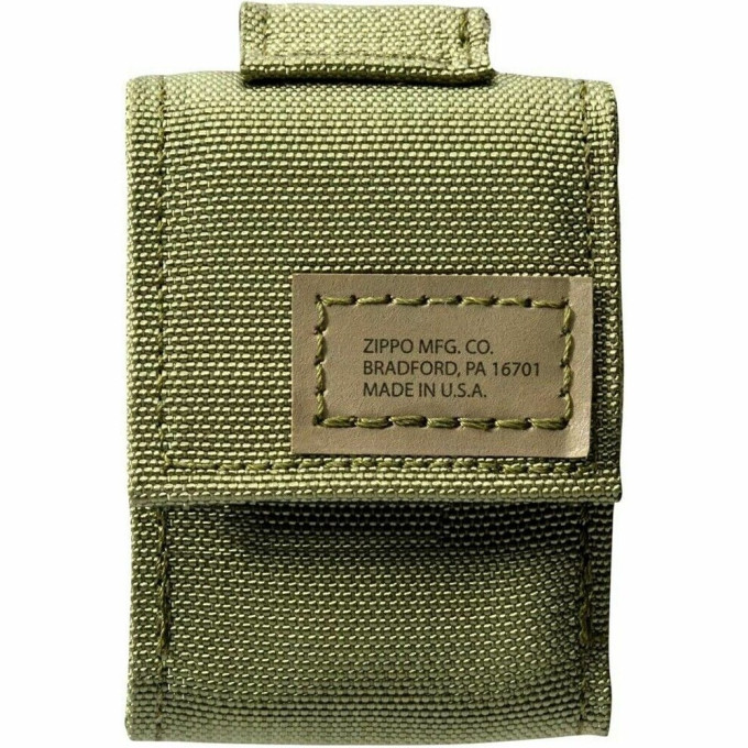 Чехол ZIPPO 48402 для широкой зажигалки, нейлон, с нейлоновым фиксатором на ремень, зеленый